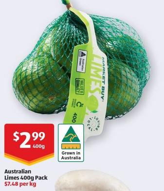Australian Limes 400g Pack offers at $2.99 in ALDI