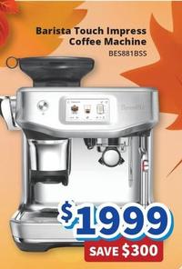 Breville - Barista Touch Impress Coffee Machine offers at $1999 in Bi-Rite