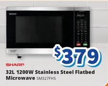Sharp - 32l 1200w Stainless Steel Flatbed Microwave offers at $379 in Bi-Rite