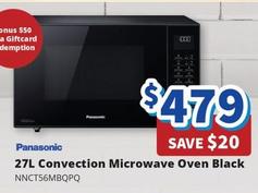 Panasonic - 27l Convection Microwave Oven Black offers at $479 in Bi-Rite