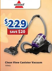 Bissell - Clean View Canister Vacuum offers at $229 in Bi-Rite