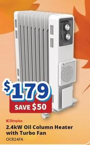 Dimplex - 2.4kw Oil Column Heater With Turbo Fan offers at $179 in Bi-Rite