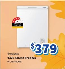 Westinghouse - 142l Chest Freezer offers at $379 in Bi-Rite