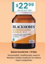 Blackmores - Horseradish Garlic + C 90 Tablets offers at $22.99 in Chemist Warehouse