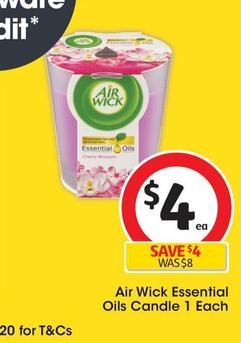 Air Wick - Essential Oils Candle 1 Each offers at $4 in Coles