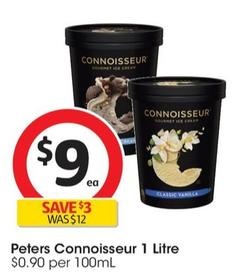 Peters Connoisseur - 1 Litre offers at $9 in Coles