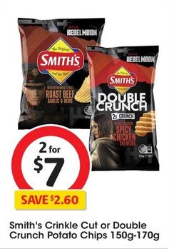 Smith's - Crinkle Cut Potato Chips 150g-170g offers at $7 in Coles