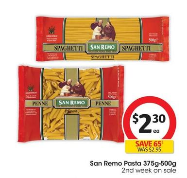 San Remo - Pasta 375g-500g offers at $2.3 in Coles