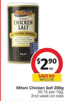 Mitani - Chicken Salt 200g offers at $2.9 in Coles
