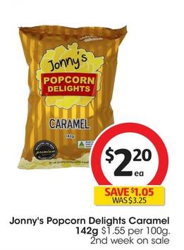Jonny's - Popcorn Delights Caramel 142g offers at $2.2 in Coles