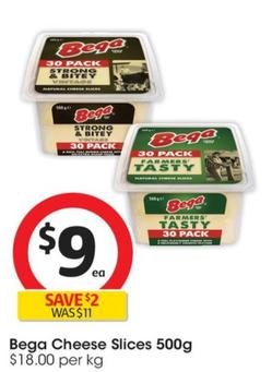 Bega - Cheese Slices 500g  offers at $9 in Coles