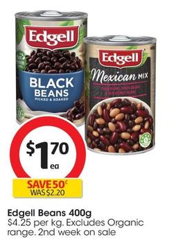 Edgell - Beans 400g offers at $1.7 in Coles