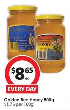 Golden Bee - Honey 500g offers at $8.65 in Coles