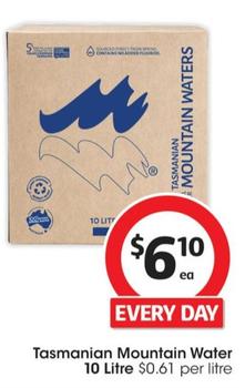 Tasmanian Mountain Water 10 Litre offers at $6.1 in Coles