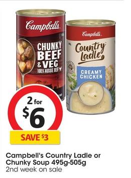 Campbell's - Country Ladle Soup 495g-505g offers at $6 in Coles