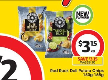 Red Rock Deli - Potato Chips 150g-165g offers at $3.15 in Coles