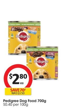 Pedigree - Dog Food 700g offers at $2.8 in Coles