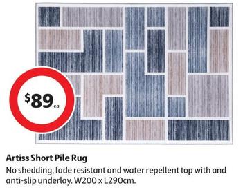 Artiss Short Pile Rug offers at $89 in Coles