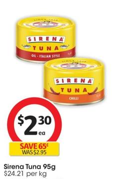 Sirena - Tuna 95g offers at $2.3 in Coles