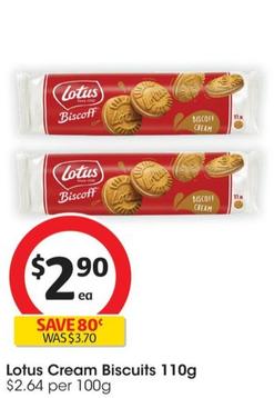 Lotus - Cream Biscuits 110g offers at $2.9 in Coles