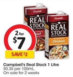 Campbell's - Real Stock 1 Litre offers at $7 in Coles