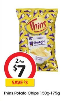 Thins - Potato Chips 150g-175g offers at $7 in Coles