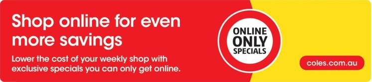 Online Only Specials offers in Coles