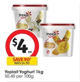 Yoplait - Yoghurt 1kg offers at $4 in Coles