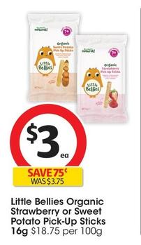 Little Bellies - Organic Strawberry Pick-Up Sticks 16g offers at $3 in Coles