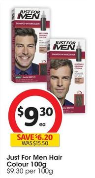 Just For Men - Hair Colour 100g offers at $9.3 in Coles