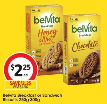Belvita - Breakfast Biscuits 253g-300g  offers at $2.25 in Coles