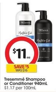 Tresemmé - Shampoo 940ml offers at $11 in Coles