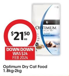 Optimum - Dry Cat Food 1.8kg-2kg offers at $21.5 in Coles