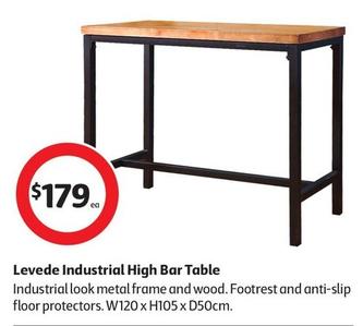 Levede Industrial High Bar Table offers at $179 in Coles