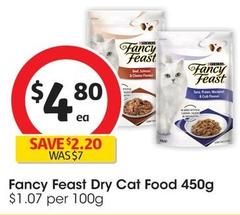 Purina - Fancy Feast Dry Cat Food 450g offers at $4.8 in Coles