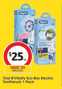 Oral B - Vitality Eco Box Electric Toothbrush 1 Pack offers at $25 in Coles