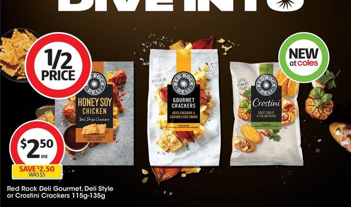 Red Rock Deli - Gourmet 115g-135g offers at $2.5 in Coles