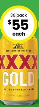 XXXX - Gold Block Cans 375mL offers at $55 in The Bottle-O