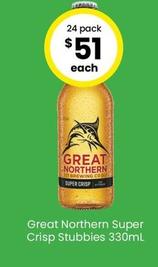 Great Northern - Super Crisp Stubbies 330ml offers at $51 in The Bottle-O
