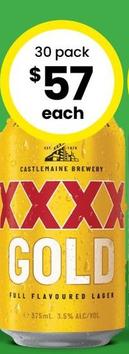 XXXX - Gold Block Cans 375ml offers at $52 in The Bottle-O