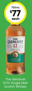 The Glenlivet - 12yo Single Malt Scotch Whisky offers at $75 in The Bottle-O