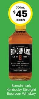 Benchmark - Kentucky Straight Bourbon Whiskey offers at $45 in The Bottle-O