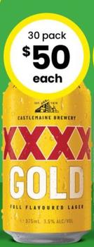 Xxxx - Gold Block Cans 375ml offers at $50 in The Bottle-O