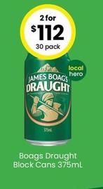 James Boag’s - Draught Block Cans 375ml offers at $112 in The Bottle-O