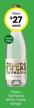 Pipers Tasmania - White Table Range offers at $27 in The Bottle-O