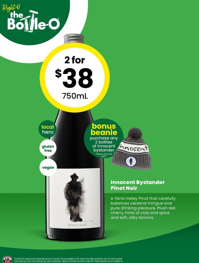 Innocent Bystander - Pinot Noir offers at $38 in The Bottle-O