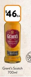 Grant's - Scotch 700ml offers at $46 in Foodworks