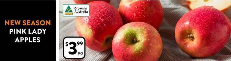 Pink Lady Apples offers at $3.99 in Foodworks