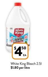 White King - Bleach 2.5l offers at $4.5 in Foodworks