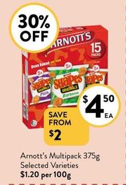 Arnott's - Multipack 375g Selected Varieties offers at $4.5 in Foodworks